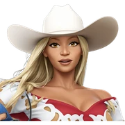 blonde girl in cowboy hat sticker