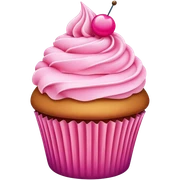 Cupcake with pink icing sticker