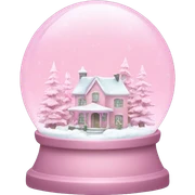 Pastel pink snow globe sticker
