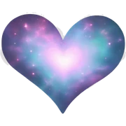 Pastel White iridescent nebula heart sticker