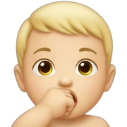 Baby sucking thumb sticker