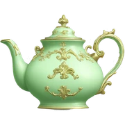 Pale Green vintage rococo teapot sticker