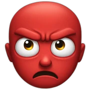 Angry red sticker
