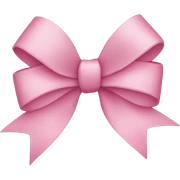 pink thin bow sticker