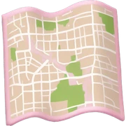 Light pink map  sticker
