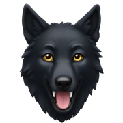 Black wolf  sticker