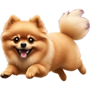 Pomeranian jumping sticker