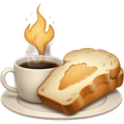 Bread with coffee sticker