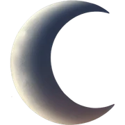 1 crescent moon, 2 full moon sticker