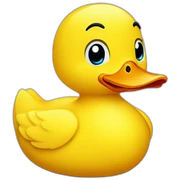 a cartoon yellow duck sticker