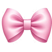 Baby pink bow sticker
