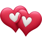 two hearts sticker