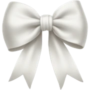 White bow sticker