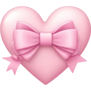 light pink heart with bow sticker