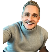 smiling boy in sweater indoors sticker