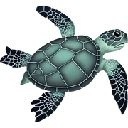 Sea turtle outline cute  sticker