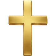 gold cross sticker
