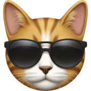 Cat with sunglasses sticker