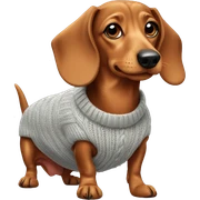 dachshund wearing sweater sticker