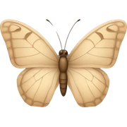 beige butterfly sticker
