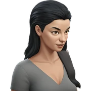 serene girl with black hair sticker