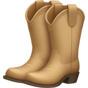 pair of beige cow girl boots sticker