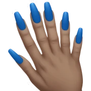 Blue nails sticker