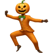 dancing pumpkin man sticker