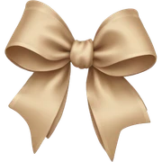 Beige bow sticker