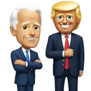 Joe biden and trump loving each other sticker