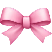 light pink ribbon bow sticker