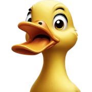 Shocked duck sticker