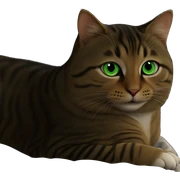 realistic green eyed cat sticker