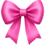 pink Christmas ribbon bow sticker