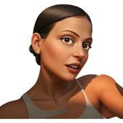 dark haired girl with earrings sticker
