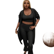 chic girl in black outfit sticker