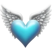 heart with angel wings sticker