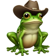 cowboy frog sticker