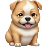 Fat baby dog sticker