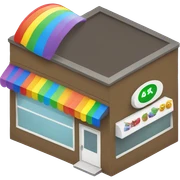 Rainbow store sticker