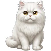 White persian cat sticker