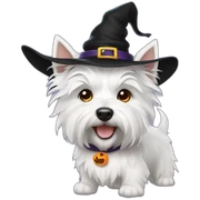 Westie witch sticker
