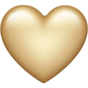 Shiny beige heart sticker