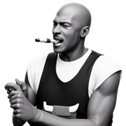 bald parody of a gentleman sticker