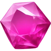 Bright pink crystal sticker