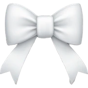 White bow sticker