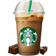 Starbuck ice coffee with ice cubes sticker