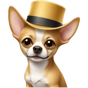 Chihuahua with hat on sticker