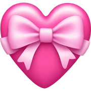 pink heart with bow in it  sticker