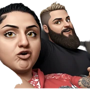 two boys with tattoos sticker